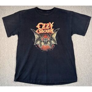 Ozzy Osbourne Bat Graphic T Shirt Mens Medium Black Heavy Metal Band Tee